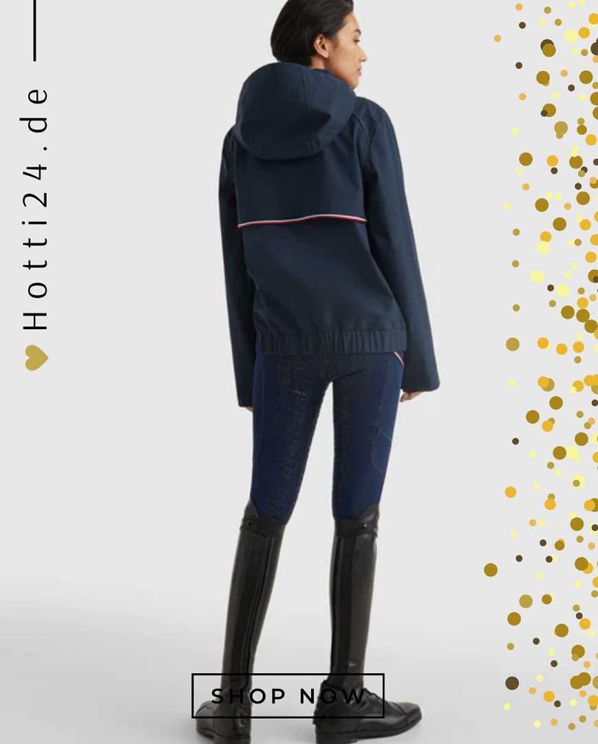 tommy hilfiger damen regenjacke wasserdicht th07wjac303-004 blau