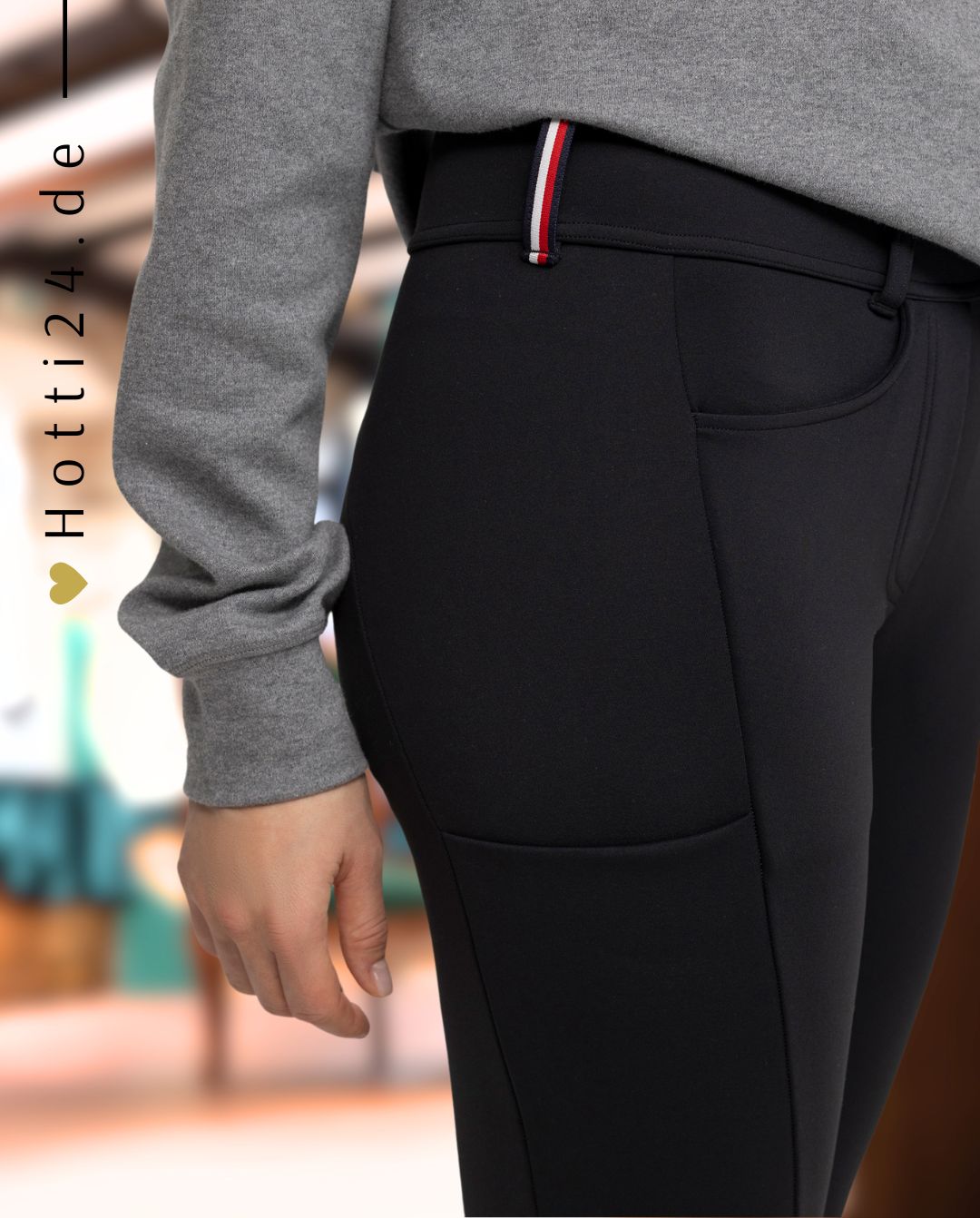 TOMMY HILFIGER »Reithose Vermont KnieGrip Black