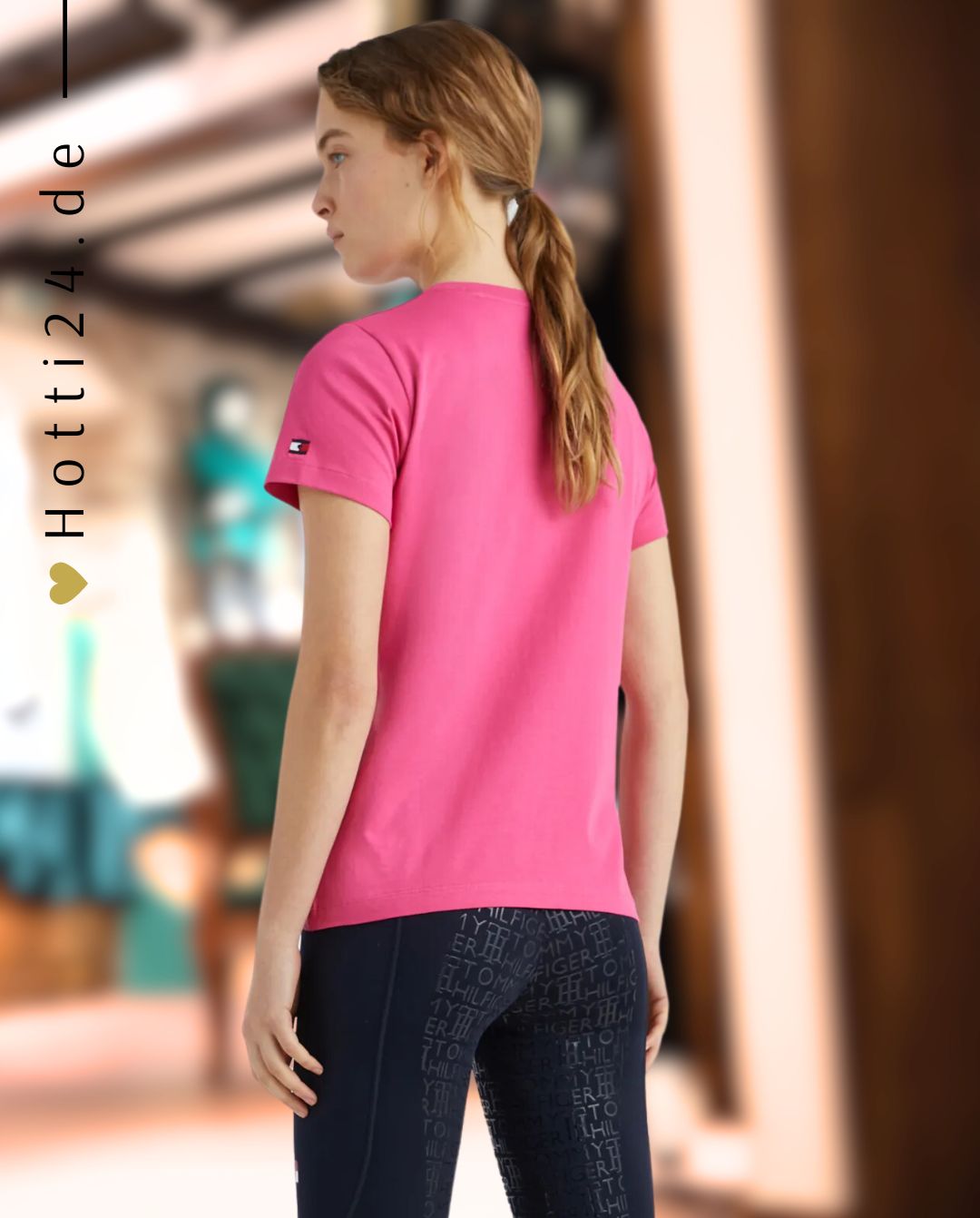 TOMMY HILFIGER »T-Shirt Strass Magenta