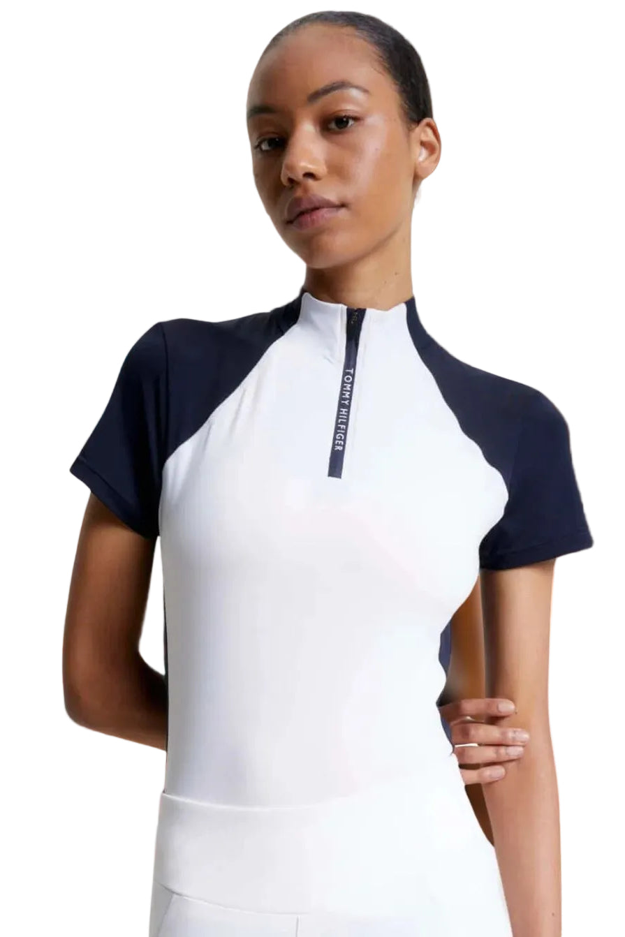 Tommy Hilfiger Equestrian Riding Shirt Denver Cooling Optic White