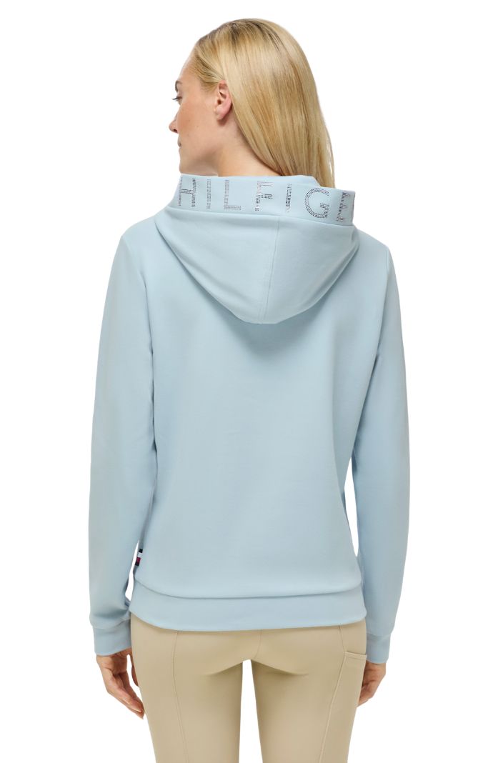 Tommy Hilfiger Equestrian Hoodie Hollywood Rhinestone Sweet Blue
