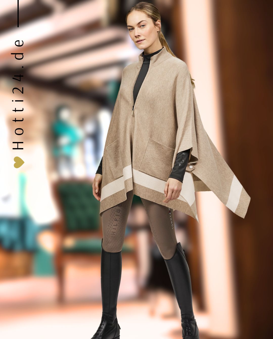 Tommy Hilfiger Equestrian »Poncho Greenwood Taupe