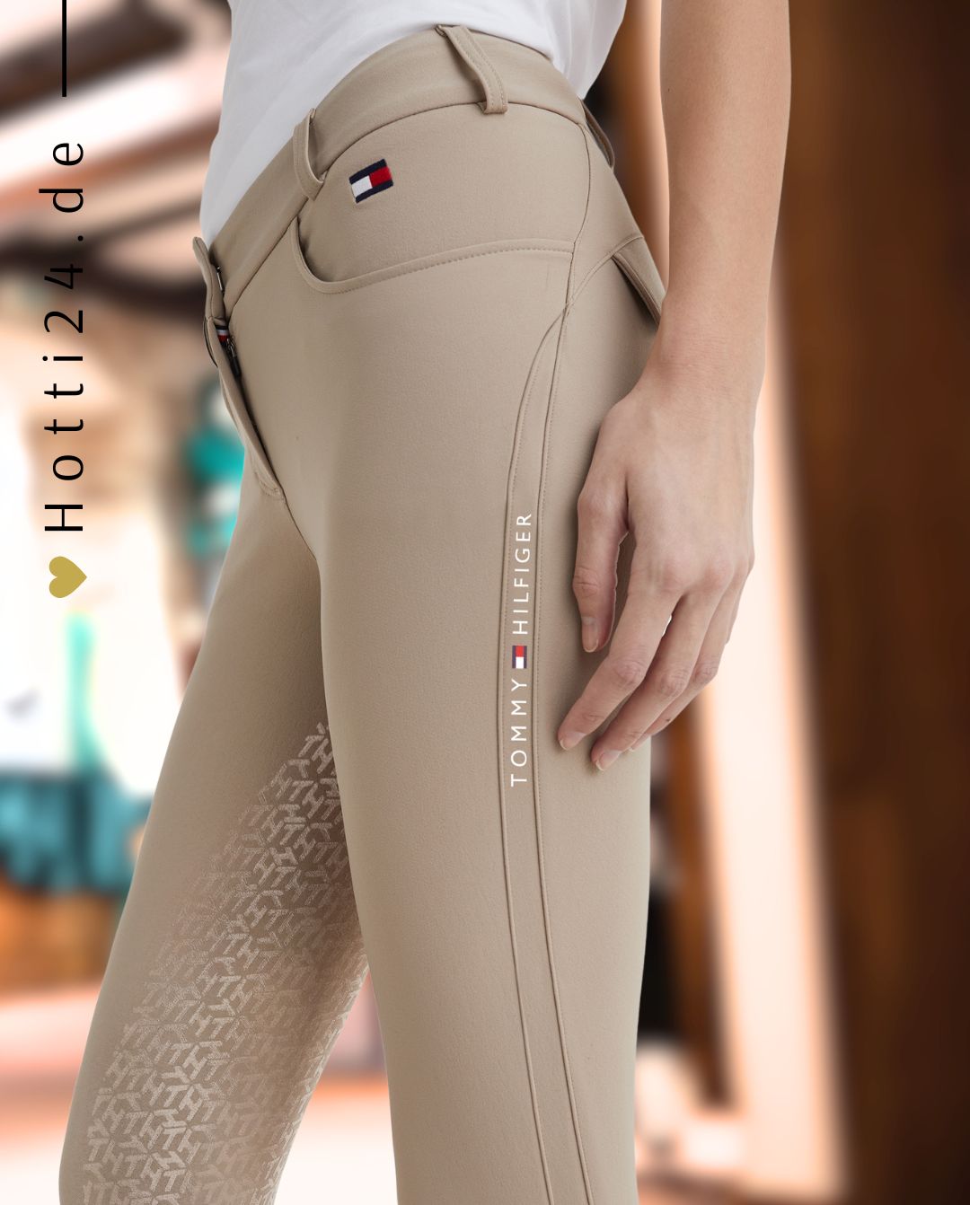 TOMMY HILFIGER »Reithose Classic Style FullGrip Beige