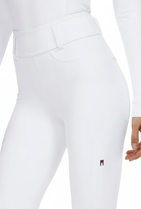 Tommy Hilfiger Equestrian Reithose Hybrid Highland KnieGrip White