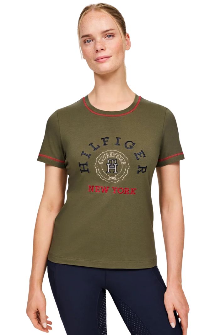 tommy-hilfiger-equestrian-damen-t-shirt-newport-graphic-olive