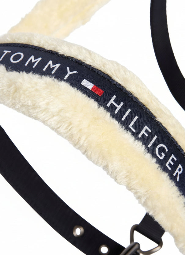 Tommy Hilfiger Equestrian Halter with Faux Fur & Rope Set Yale Desert Sky