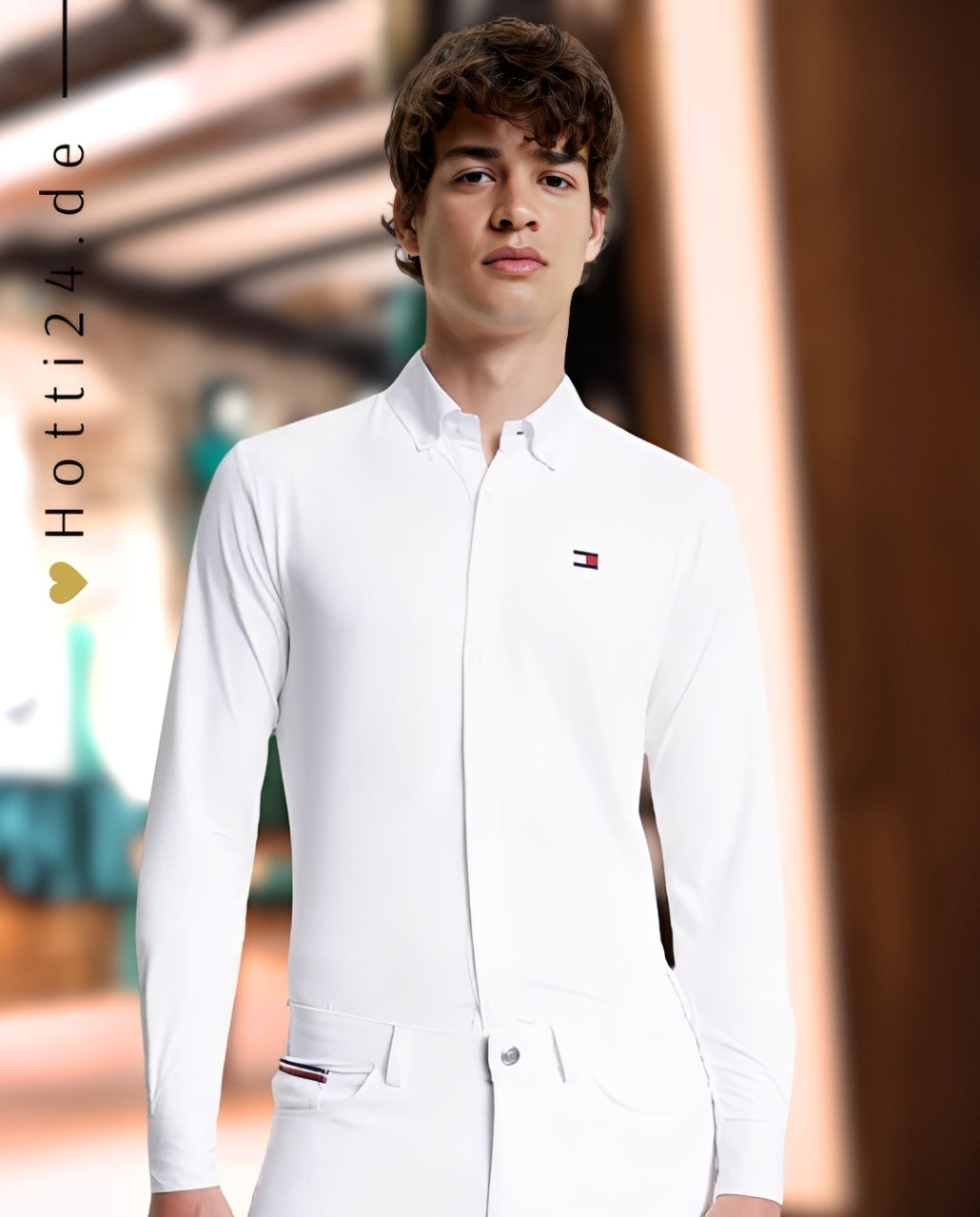 TOMMY HILFIGER »Turniershirt Amsterdam Optic White