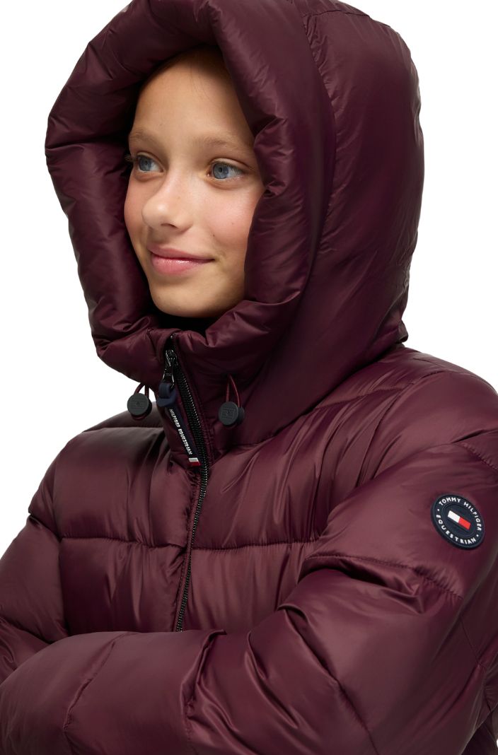 Tommy Hilfiger Equestrian Kids Puffer Jacke Glendale Deep Burgundy