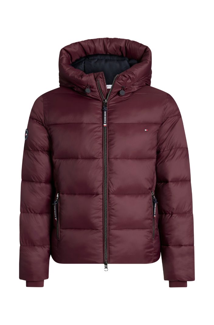Tommy Hilfiger Equestrian Kids Puffer Jacke Glendale Deep Burgundy