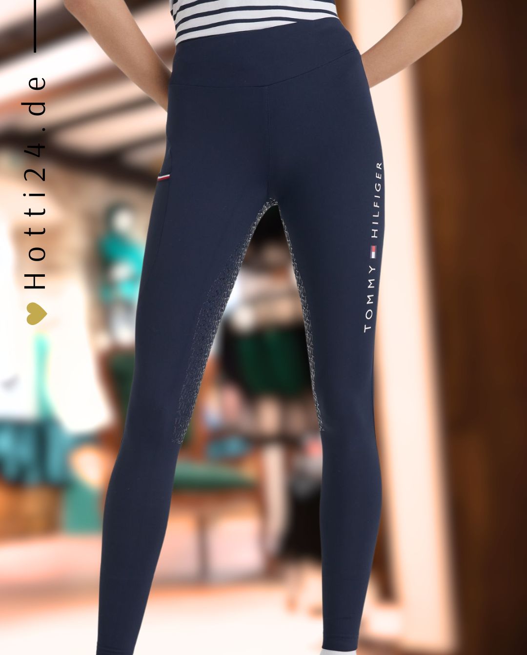 Tommy Hilfiger Equestrian Reitleggings TH10105 004 Blau - www.hotti24.de