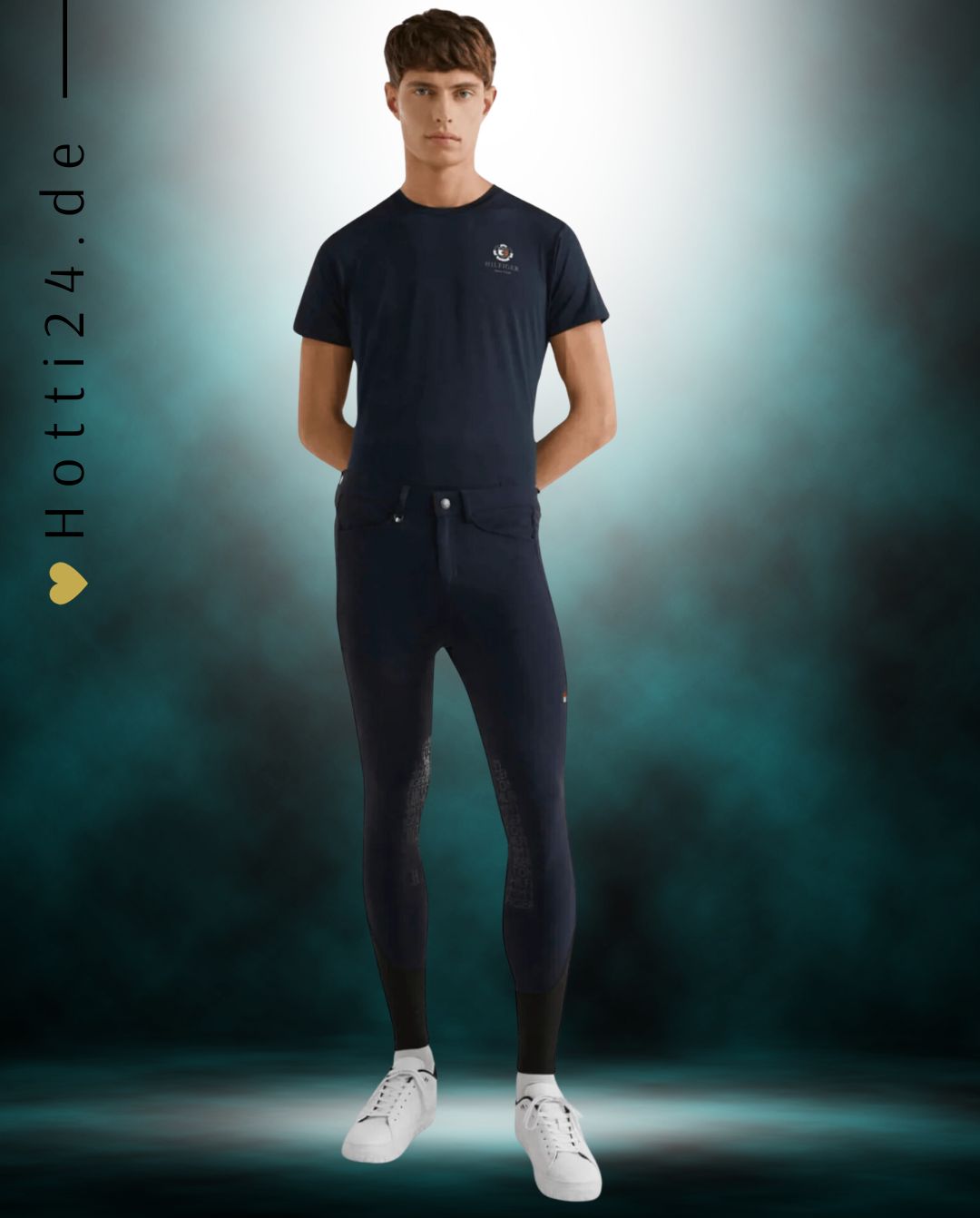 Tommy Hilfiger Equestrian® » Herren Reithose Pro KnieGrip Blau, Diese Reithose hat nicht nur einen coolen Silikon-Grip-Kniebesatz, sondern auch praktische Features wie Seitentaschen und sogar eine Tasche für dein Smartphone Artikelnummer th07mkbr201-004 erhältlich bei www.Hotti24.de