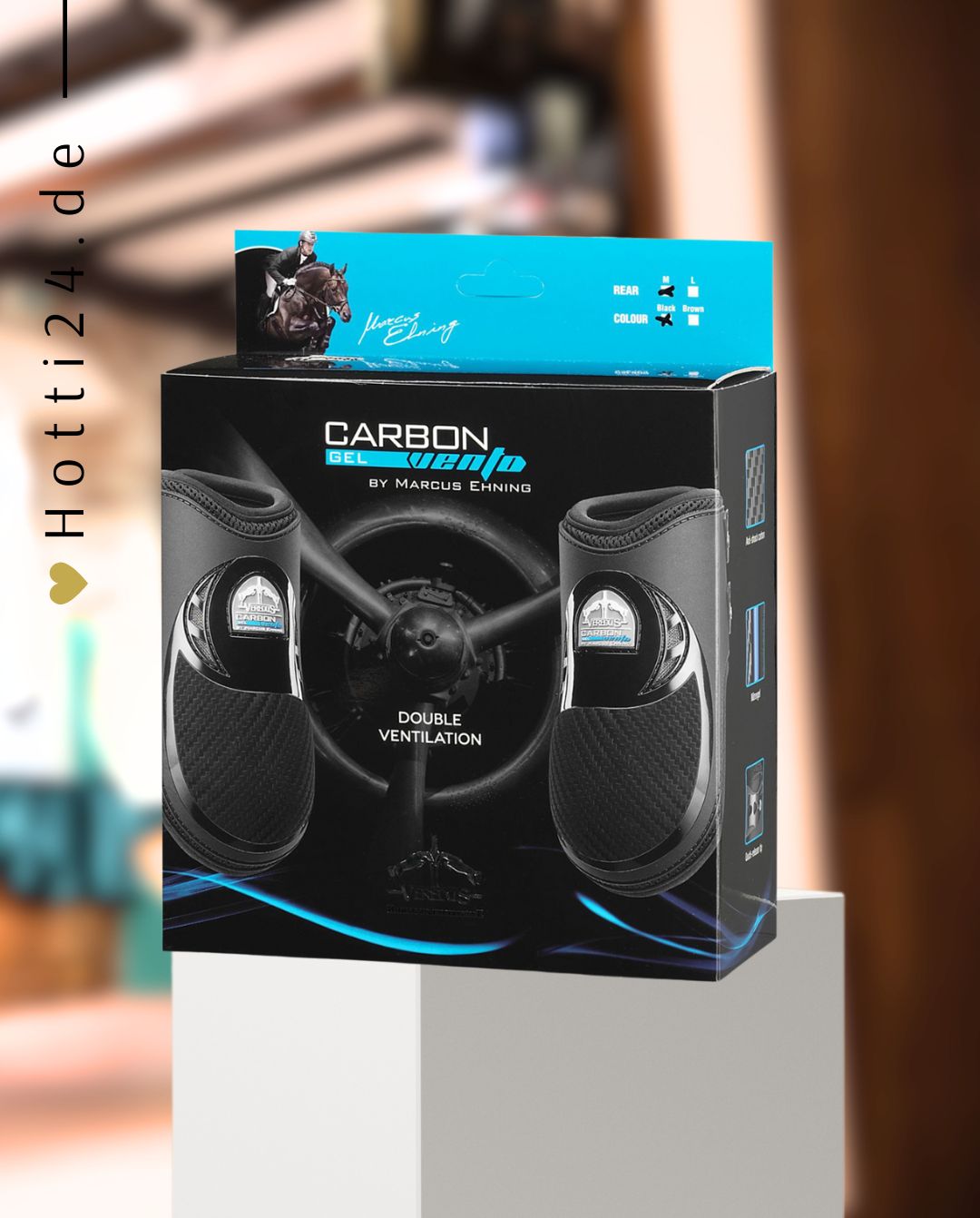 Veredus »Streichkappen Carbon Gel Vento hinten Black by Marcus Ehning