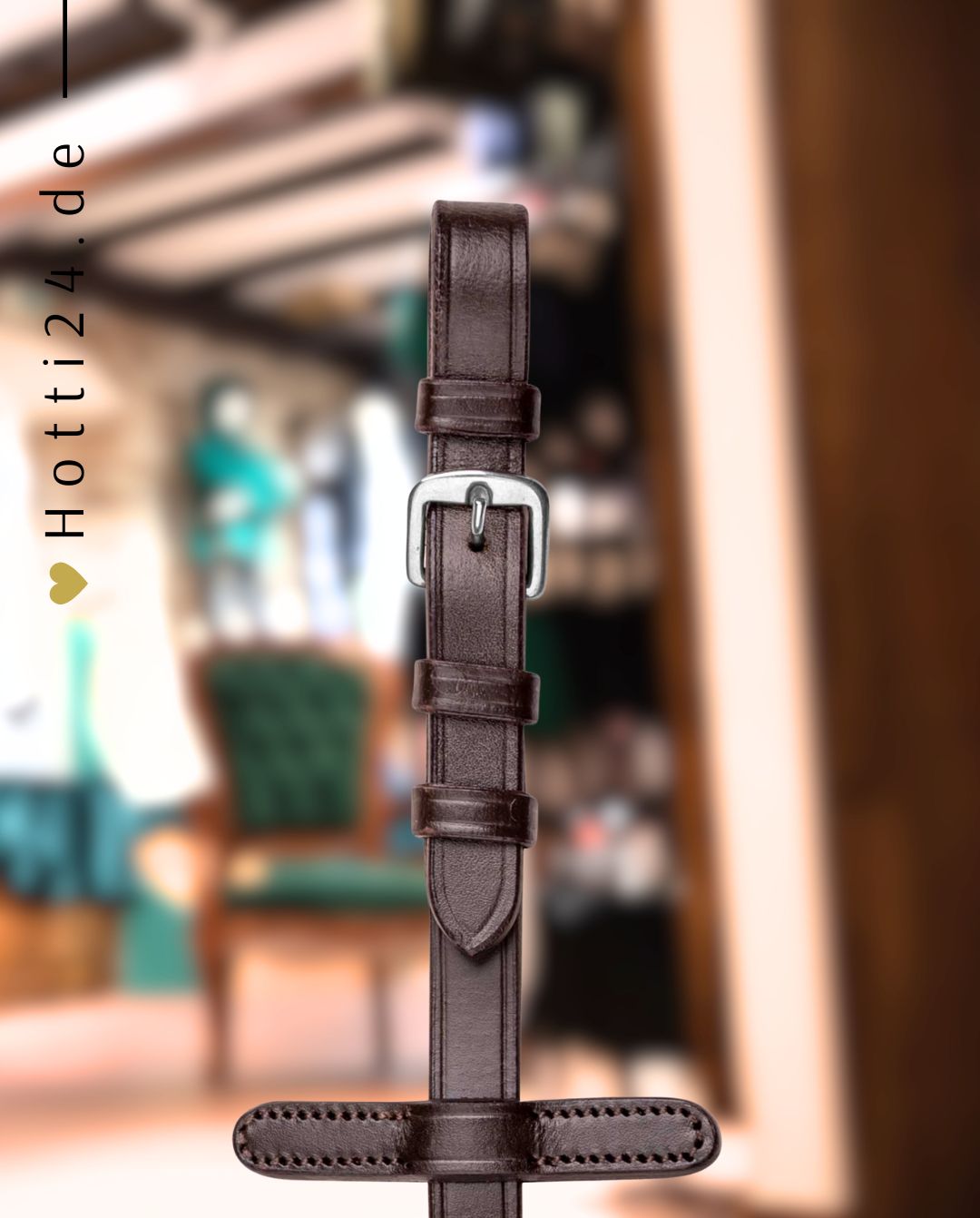 Waldhausen "Rein Rubber Reins with Stoppers Brown