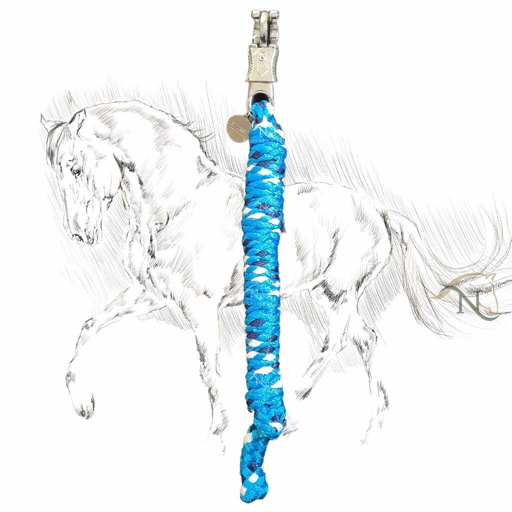 fuehrstrick pferde ultimo tuerkis panikhaken equest