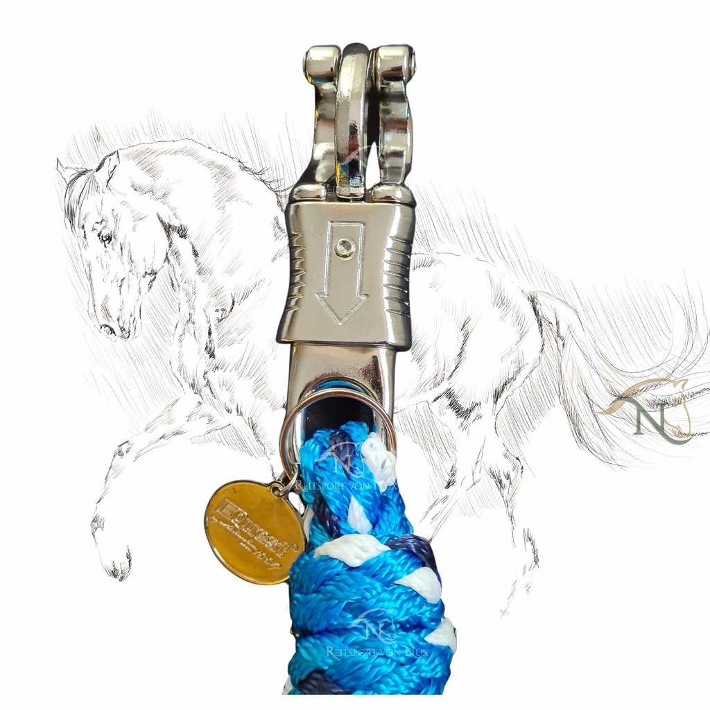 fuehrstrick pferde ultimo tuerkis panikhaken equest