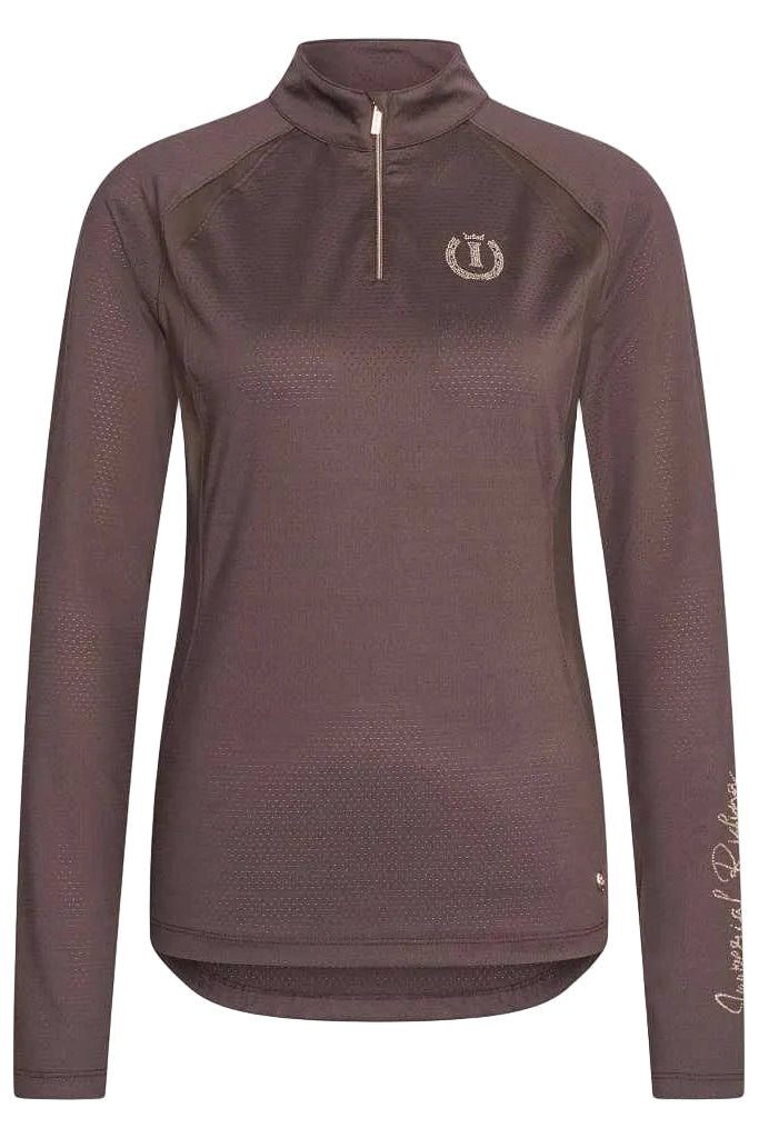 damen trainingsshirt braun vorne speed up imperial riding