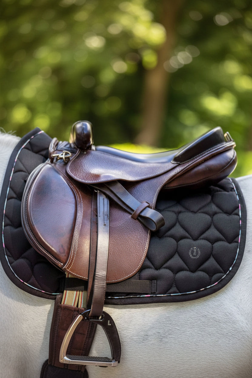 pferde dressurschabracke herz stormy schwarz imperial riding