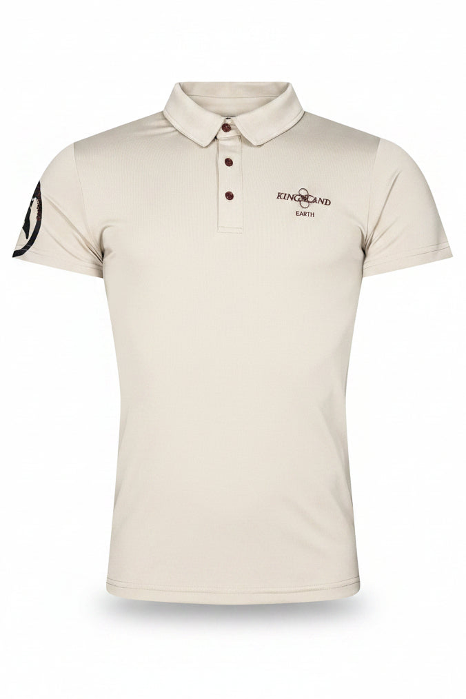 kingsland herren poloshirt beckett beige vorne