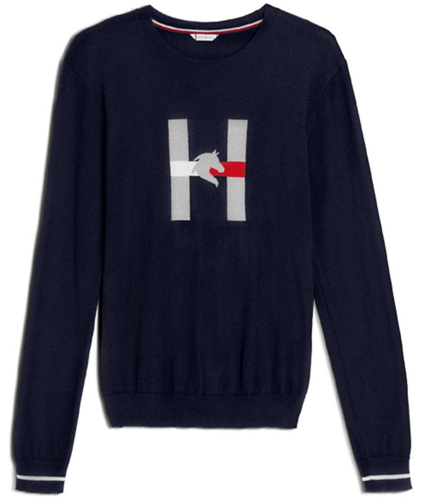 tommy hilfiger damen pullover blau vorne