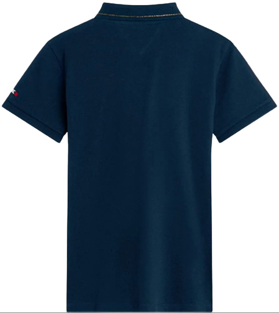 Tommy Hilfiger Equestrian Polo Shirt Rhinestone Desert Sky
