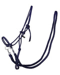 QHP Knot Halter with Reins Navy