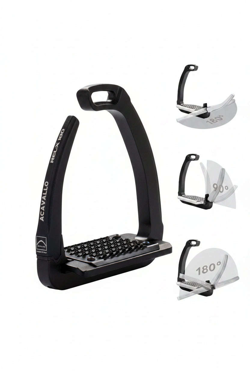 Acavallo Safety Stirrups Rel-X 180 Black