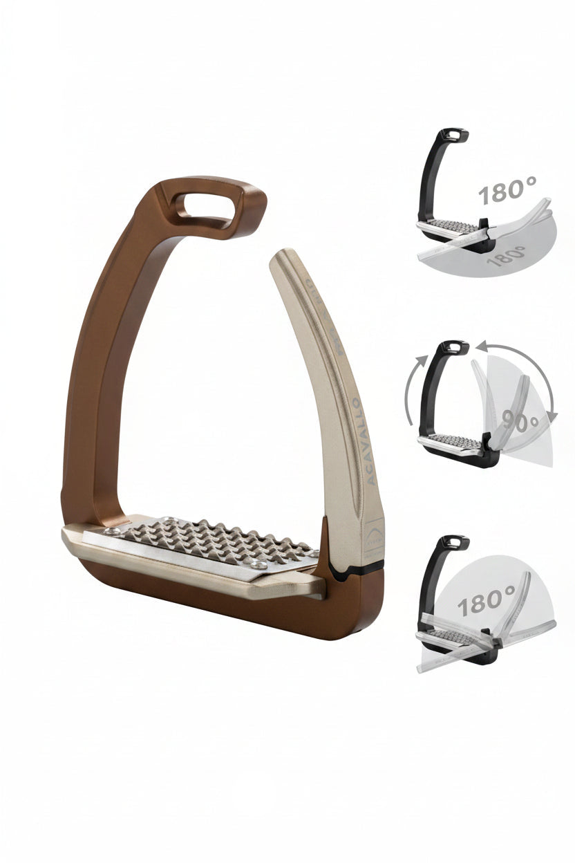 Acavallo "Rel-X 180 Safety Stirrups Golden Brown