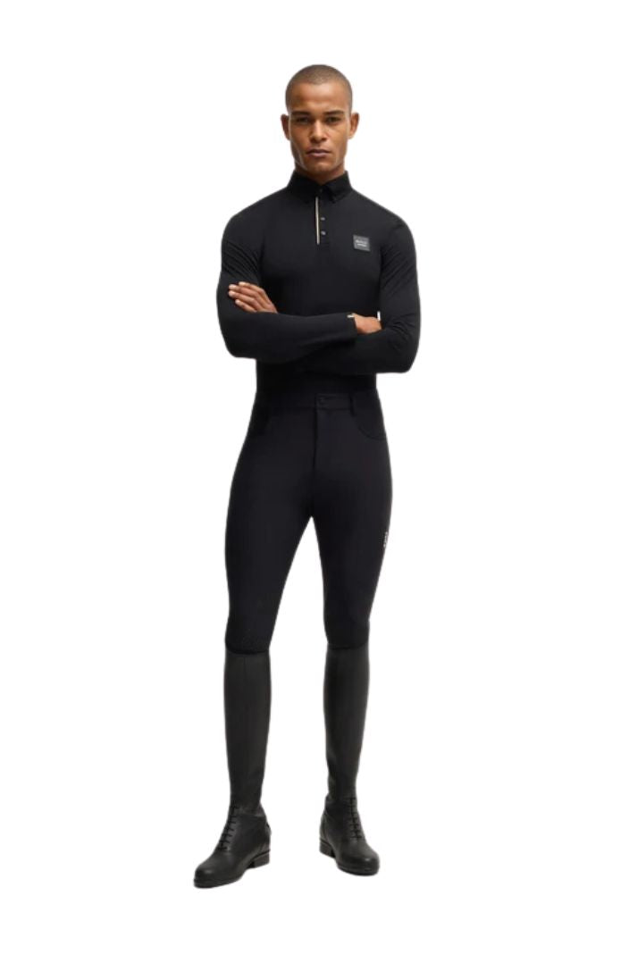 BOSS Equestrian Reitshirt Langarm Nick Peached Schwarz