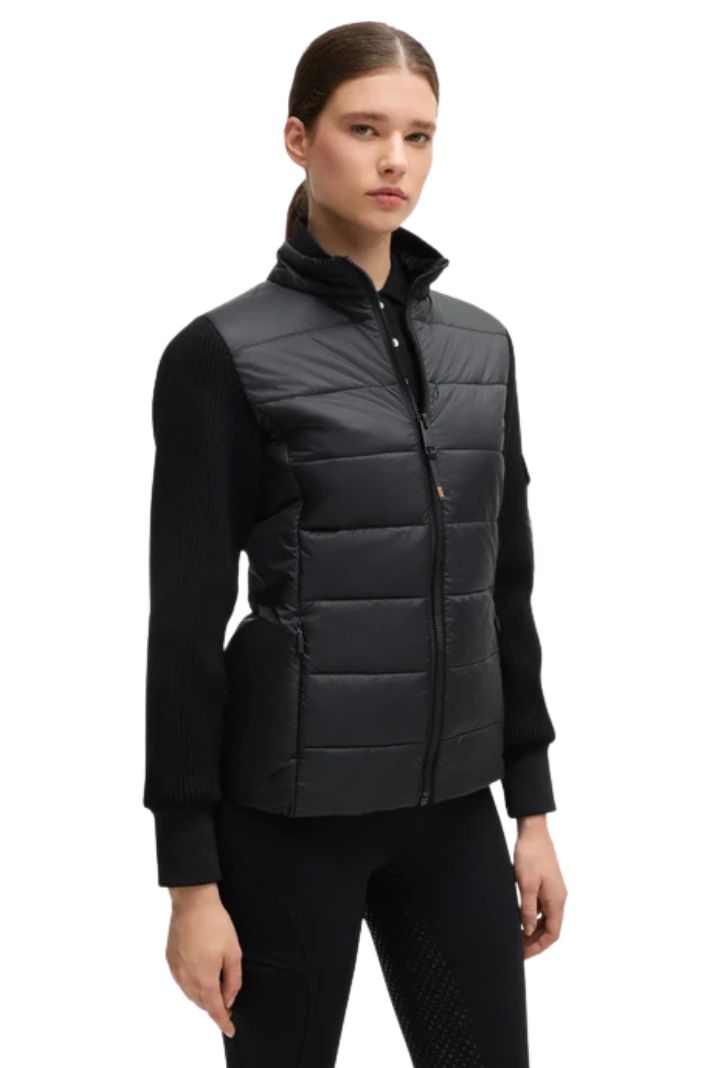BOSS Equestrian Damen Trainingsjacke Yara Puffer Schwarz