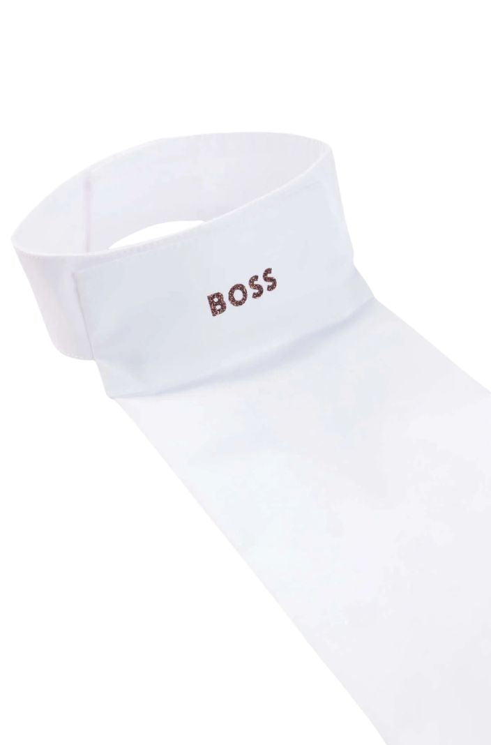 BOSS Equestrian Plastron Glitter Logo White 🏷️