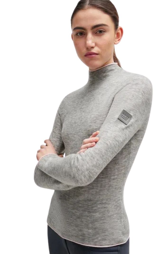 BOSS Equestrian Damen Pullover May Grau 