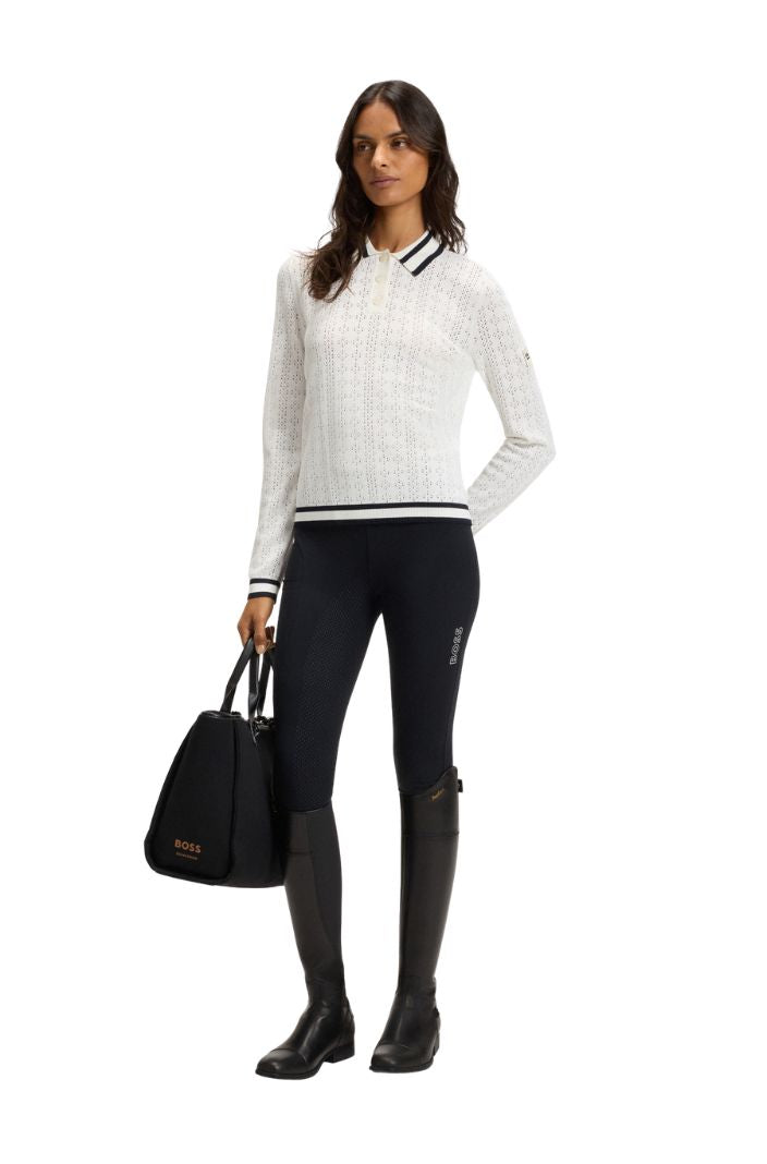 BOSS Equestrian Pullover Polo Pam Soft Cream