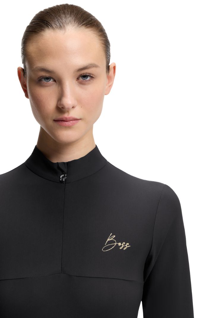 BOSS Equestrian Reitshirt Langarm Minou Schwarz