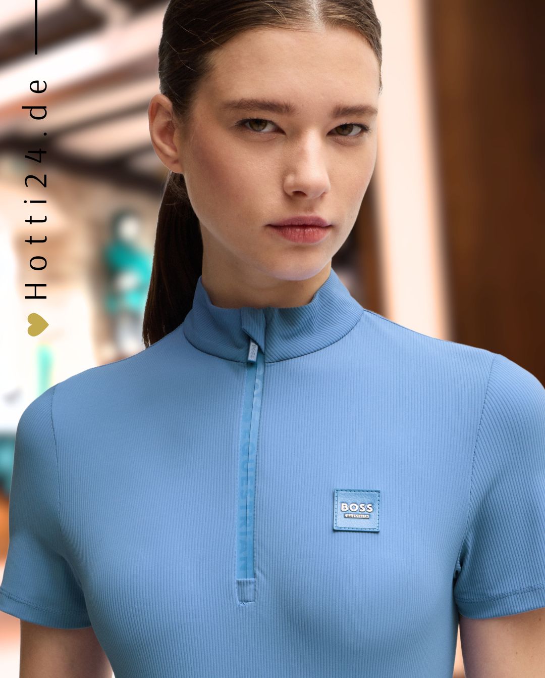 BOSS Equestrian »Trainingshirt Maira Stripes Riviera