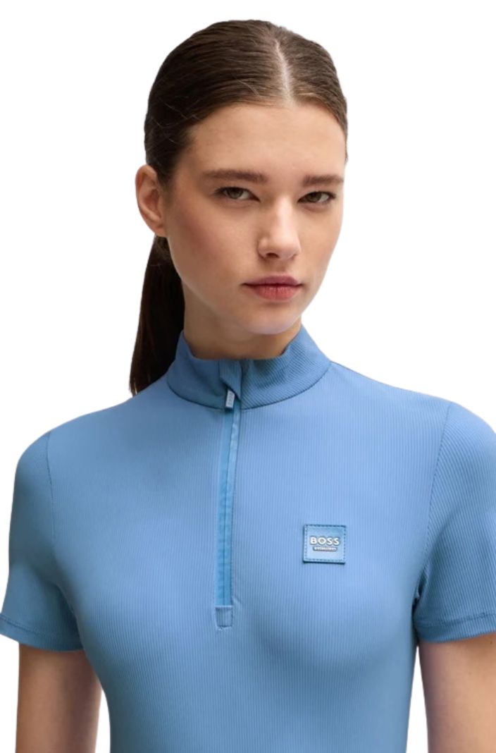 BOSS Equestrian Trainingsshirt Maira Stripes Riviera