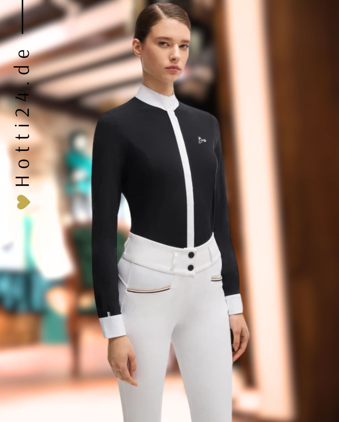 BOSS Equestrian »Turnierbluse Emma Black Stripes