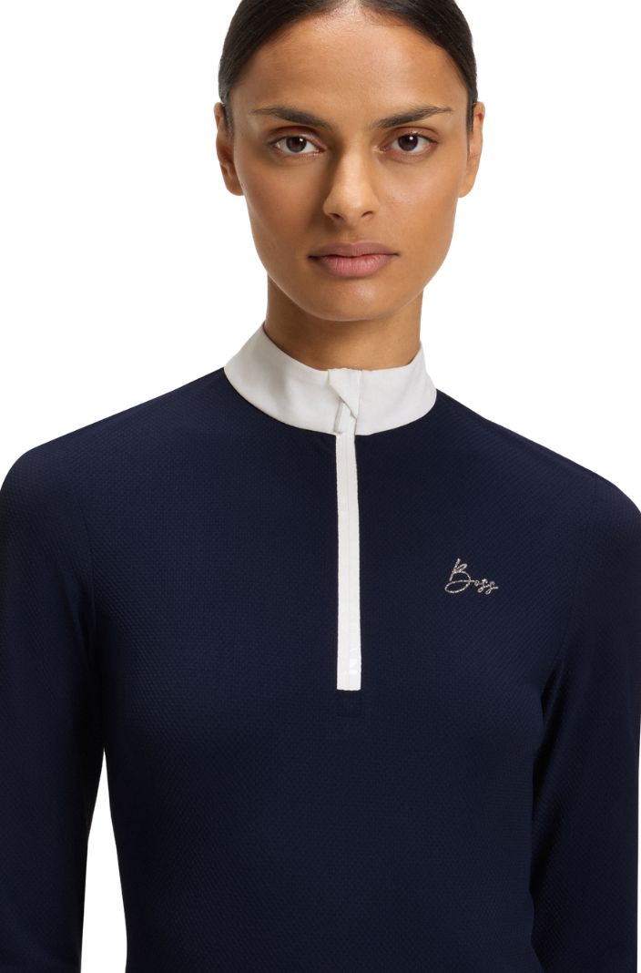 BOSS Equestrian Reitshirt Langarm Minou Sky Captain