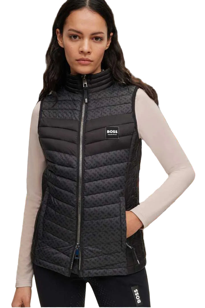 BOSS Equestrian Weste Bea Monogram Schwarz