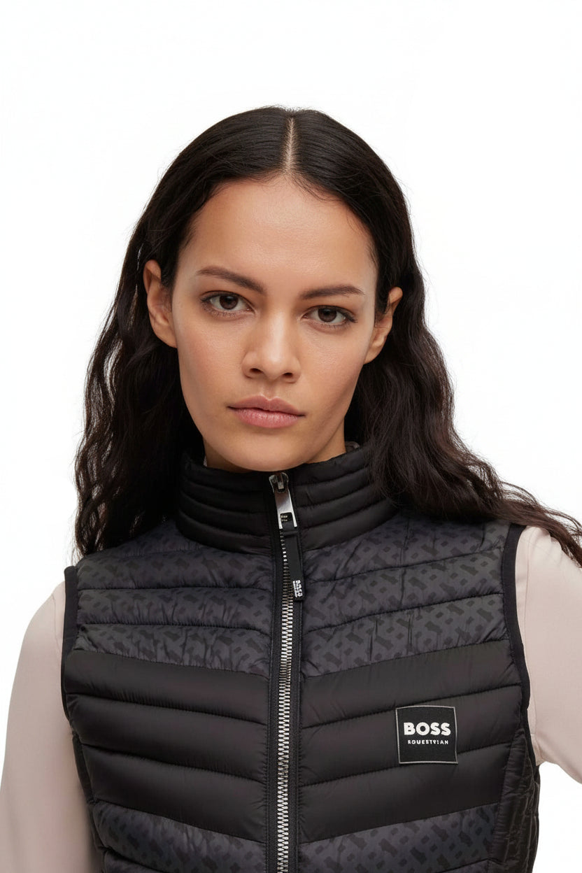 BOSS Equestrian Weste Bea Monogram Schwarz