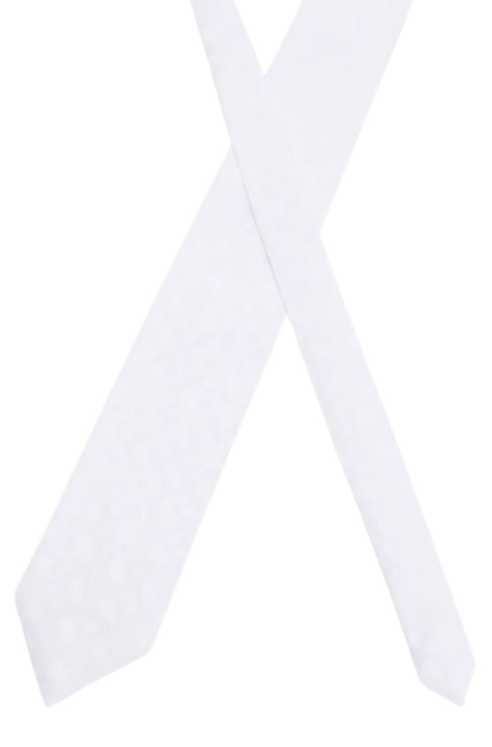 BOSS Equestrian Krawatte Monogram Weiß