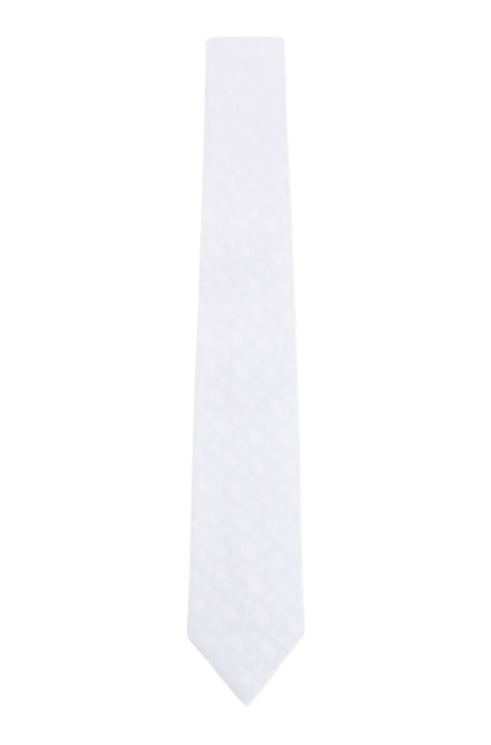 BOSS Equestrian Krawatte Monogram Weiß