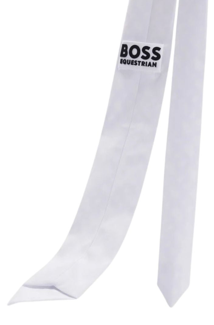 BOSS Equestrian Krawatte Monogram Weiß