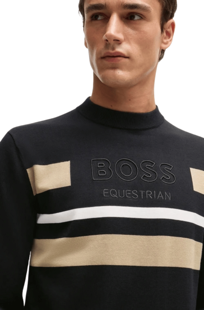 BOSS Equestrian Strickpullover Brad Schwarz
