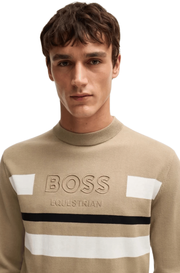 BOSS Equestrian »Men's Knitted Sweater Brad Jumper Sand
