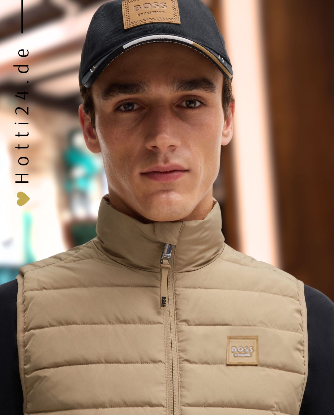 BOSS Equestrian »Weste Ashton Puffer Camel