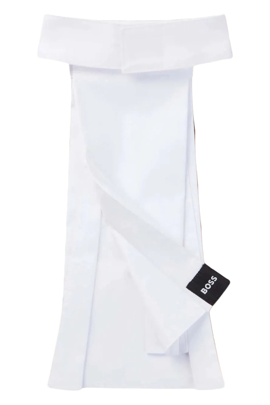 BOSS Equestrian Plastron Glitter Logo White 🏷️
