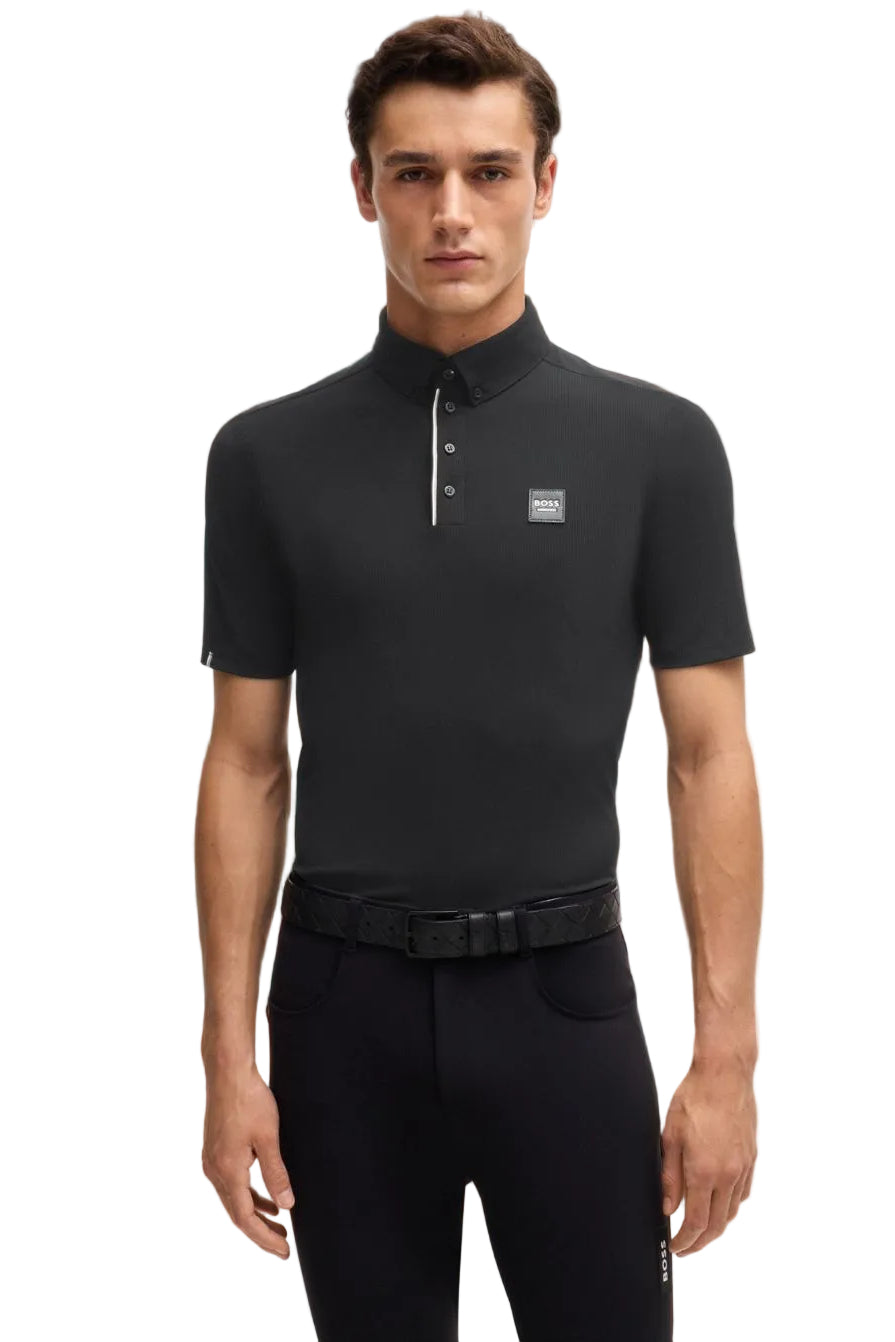 BOSS Equestrian "Men's Training Shirt Matt Stripes Black