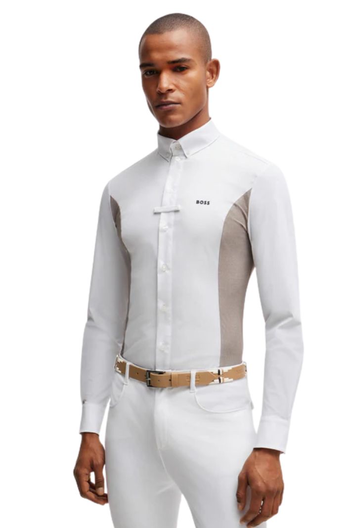BOSS Equestrian Signature Belt Camel