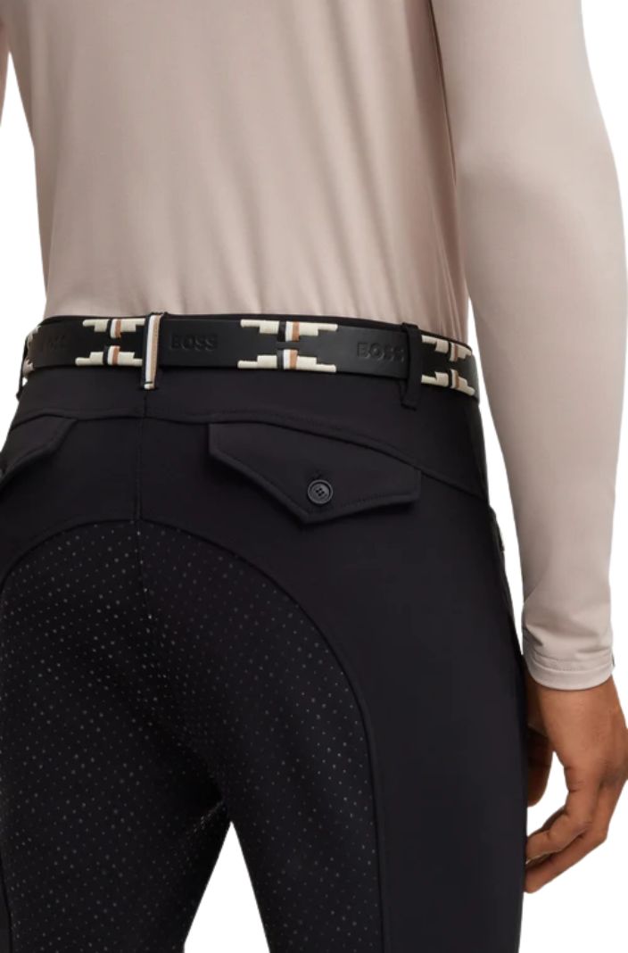 BOSS Equestrian Gürtel Polo Schwarz 🏷️