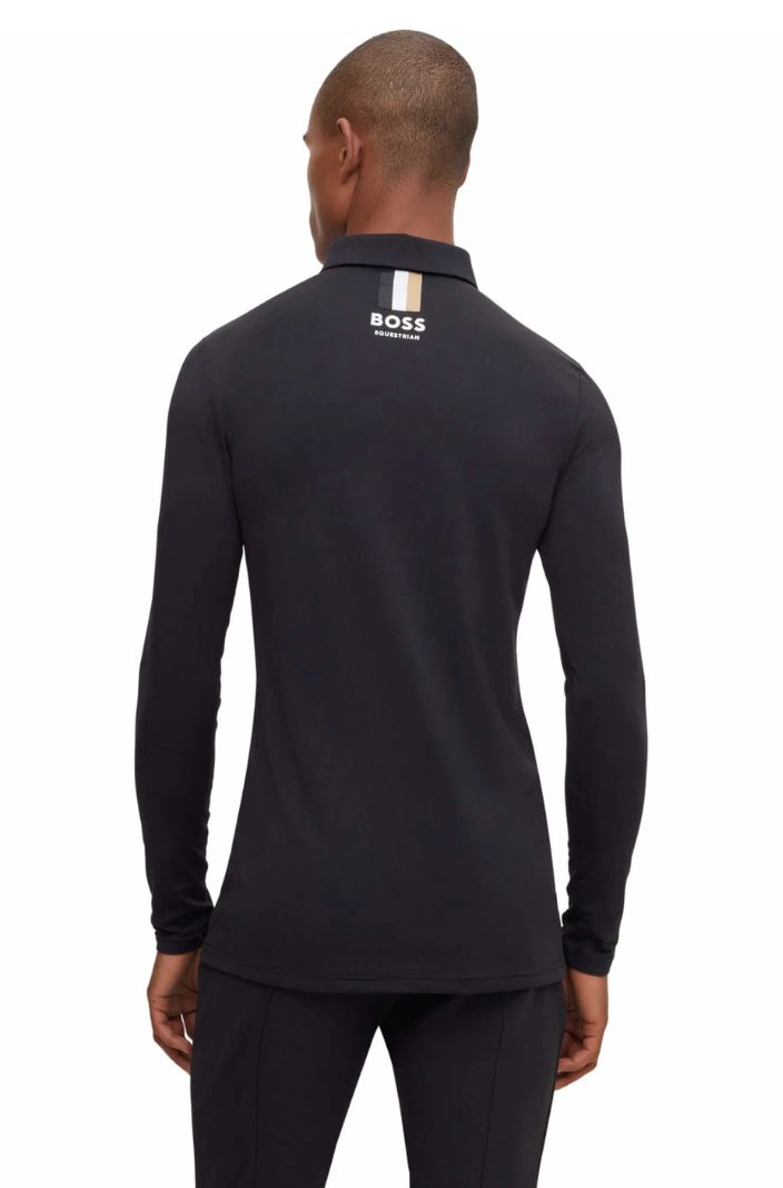 BOSS Equestrian Reitshirt Langarm Elton Schwarz 🏷️